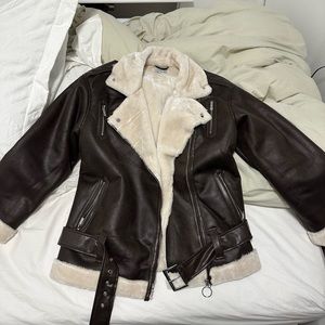 WeWoreWhat Suede Moto Jacket